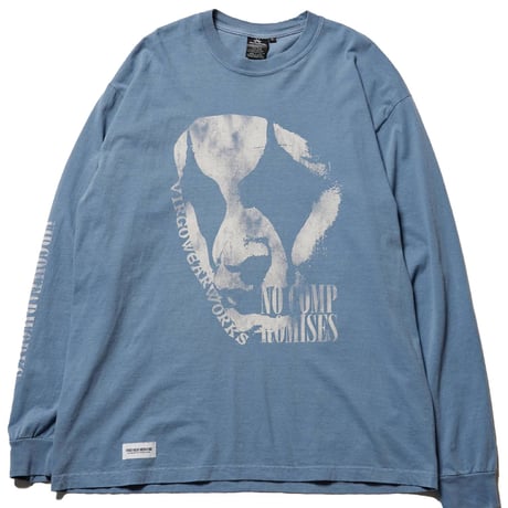 VIRGOwearworks ヴァルゴウェアワークス メンズ 長袖Tシャツ PIERROT CHAOS L/S ホワイト ブルー ブラック VG-LSPT-105