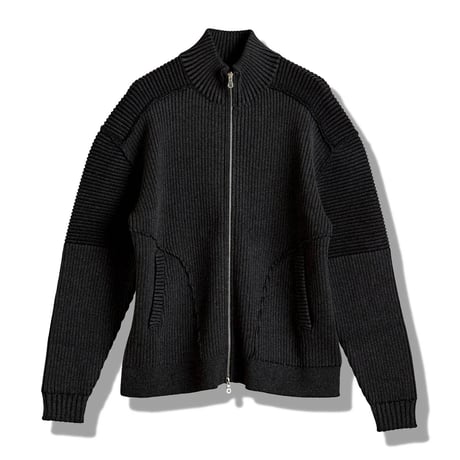 ノーアイディー noid no id NOID． カーディガン メンズ バイカーズニットZIP-CD 秋冬商品 グレー ブラック ミックス 457010-335K
