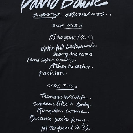 ジョンブル johnbull Johnbull 5分袖Tシャツ メンズ アーティストTシャツ(David Bowie/Scary Monsters) 春夏 ホワイト ブラック JT261C34