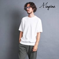magine マージン Magine 半袖Tシャツ メンズ BDコットンサーフニット サイドリブ クルーネック Tシャツ 春夏ファッション ホワイト ブラック 2522-010