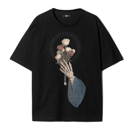 glamb グラム 半袖Tシャツ メンズ Prayer Charm T-Shirt プレイヤーチャームTシャツ 夏 チャコール ブラック GB0226/CS02