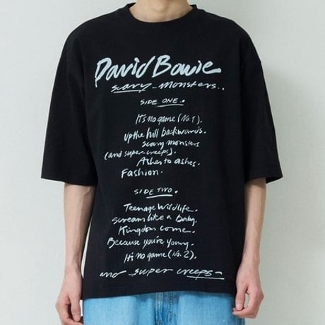 ジョンブル johnbull Johnbull 5分袖Tシャツ メンズ アーティストTシャツ(David Bowie/Scary Monsters) 春夏 ホワイト ブラック JT261C34