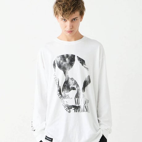 VIRGOwearworks ヴァルゴウェアワークス メンズ 長袖Tシャツ PIERROT CHAOS L/S ホワイト ブルー ブラック VG-LSPT-105