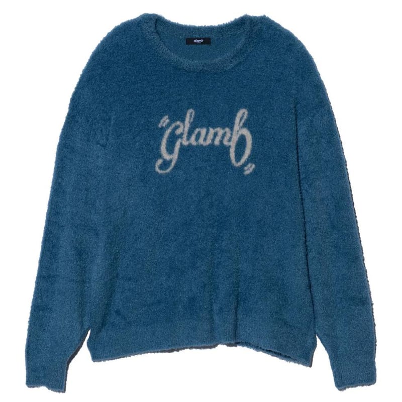 glamb グラム ニット メンズ Spin Logo Shaggy Knit/スピンロゴシャ