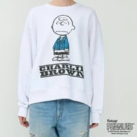 ジョンブル johnbull Johnbull 長袖スウェット メンズ PEANUTS CHARLIEBROWN スウェット 秋冬ファッション ホワイト ブラック JT254C08