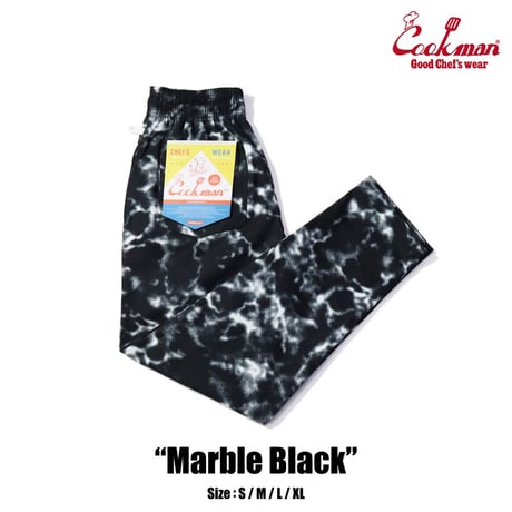 Cookman　Chef Pants Marble Black