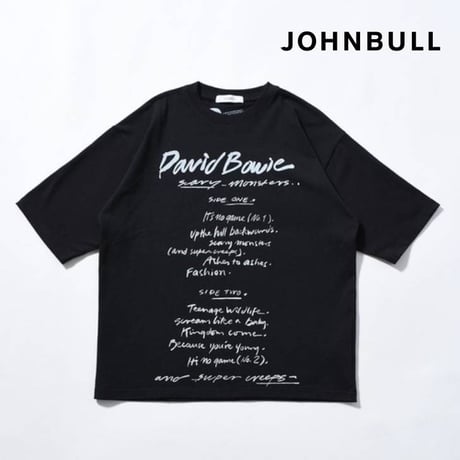 ジョンブル johnbull Johnbull 5分袖Tシャツ メンズ アーティストTシャツ(David Bowie/Scary Monsters) 春夏 ホワイト ブラック JT261C34