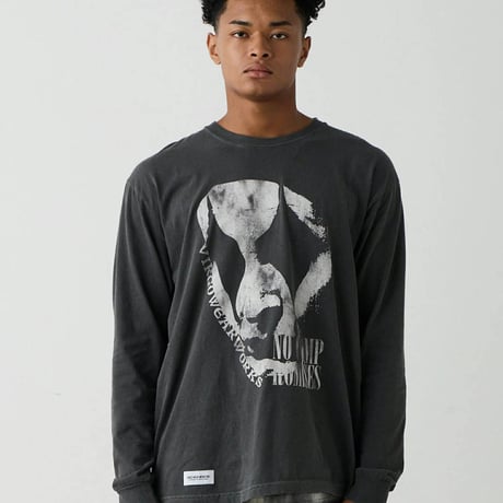 VIRGOwearworks ヴァルゴウェアワークス メンズ 長袖Tシャツ PIERROT CHAOS L/S ホワイト ブルー ブラック VG-LSPT-105