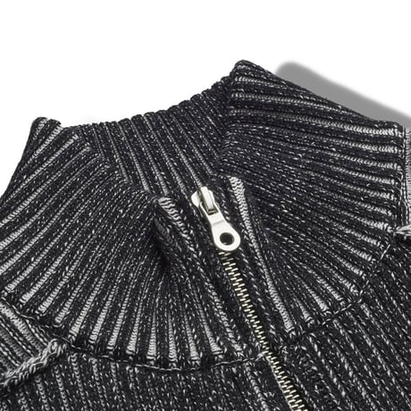 ノーアイディー noid no id NOID． カーディガン メンズ バイカーズニットZIP-CD 秋冬商品 グレー ブラック ミックス 457010-335K