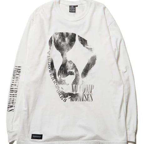 VIRGOwearworks ヴァルゴウェアワークス メンズ 長袖Tシャツ PIERROT CHAOS L/S ホワイト ブルー ブラック VG-LSPT-105