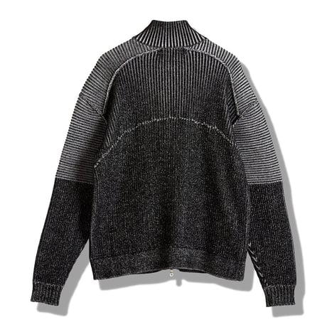 ノーアイディー noid no id NOID． カーディガン メンズ バイカーズニットZIP-CD 秋冬商品 グレー ブラック ミックス 457010-335K