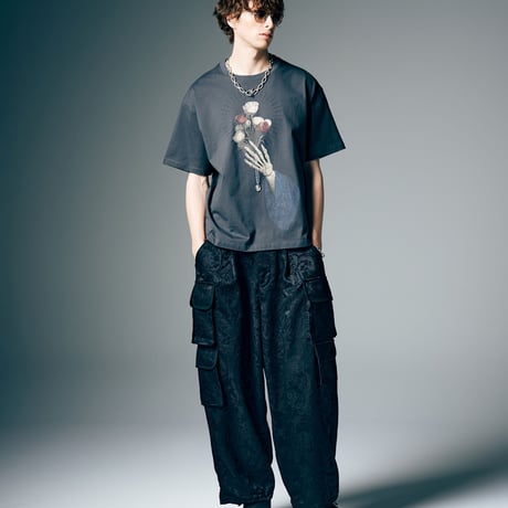 glamb グラム 半袖Tシャツ メンズ Prayer Charm T-Shirt プレイヤーチャームTシャツ 夏 チャコール ブラック GB0226/CS02
