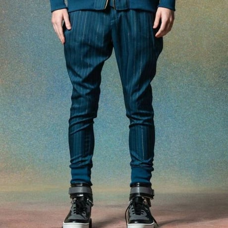 glamb グラム パンツ メンズ Sparkle Stripe Jogger Pants/スパークルストライプジョガーパンツ ブルー チャコール ブラック GB0225/P03
