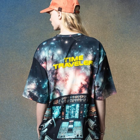 glamb グラム 5分袖Tシャツ メンズ Cosmic Print T-Shirt/コズミックプリントＴシャツ 春夏商品 ブラック GB0225/CS01