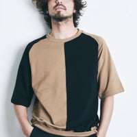 Magine    コットンスウェットクレイジーパターンカットソー　キャメル