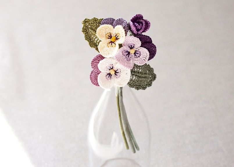 ブローチ　k18 シッポウ　パンジー ブローチk18 シッポウパンジー