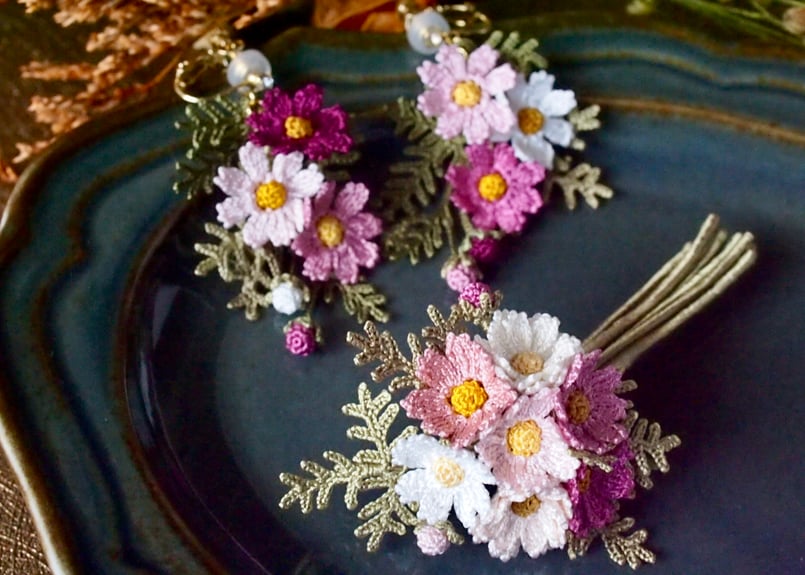 ブローチです。花柄が twin flower ブローチ - minä perhonen