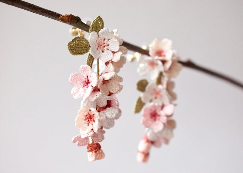 アンデルヨン　桜イヤリング アンデルヨン 桜イヤリング