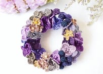 紫陽花のリースブローチ