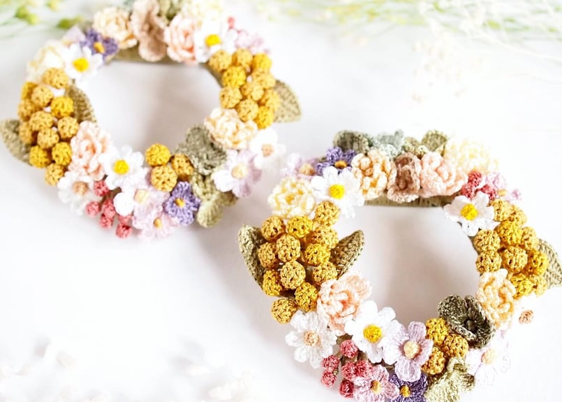 ミモザのリースブローチ | アンデルヨン