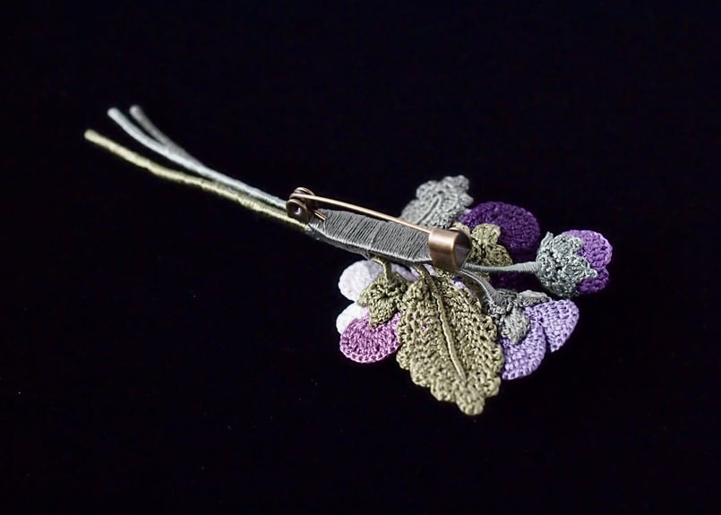 ブローチ　k18 シッポウ　パンジー ブローチ k18 シッポウ パンジー ブローチ k18 シッポウ パンジー