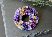 紫陽花のリースブローチ