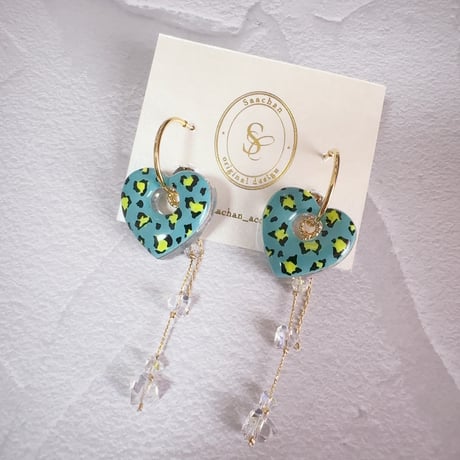 Neon Leopard Heart
