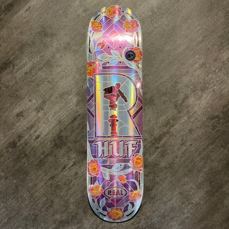 REAL SKATEBOARDS "Huf Holographic Rainbow Cathedral" デッキ 8.06inch