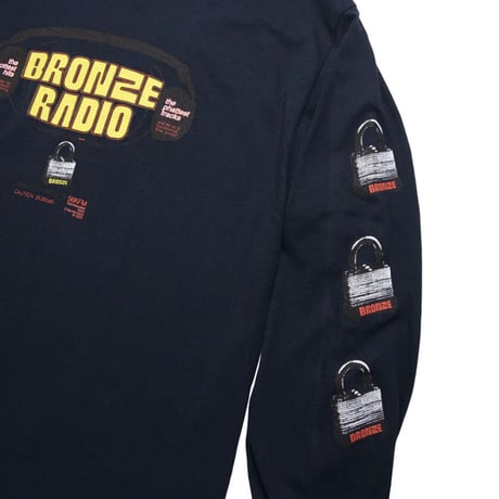 BRONZE 56K  "DONT TOUCH THAT FUCKING DIAL LONGSLEEVE " (NAVY) XL