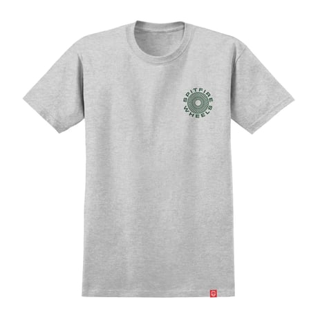 SPITFIRE "Classic 87 Swirl Flame Tee" (Ash/Dark Green) L