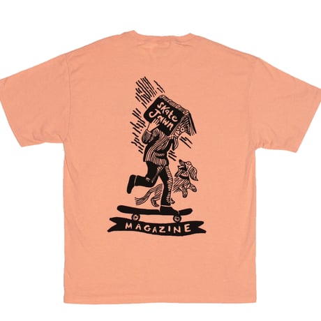 SKATE JAWN "Rain Tee" (Peach) L