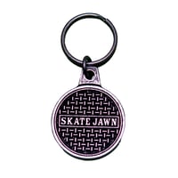SKATE JAWN "Sewer Cap Metal Keychain"