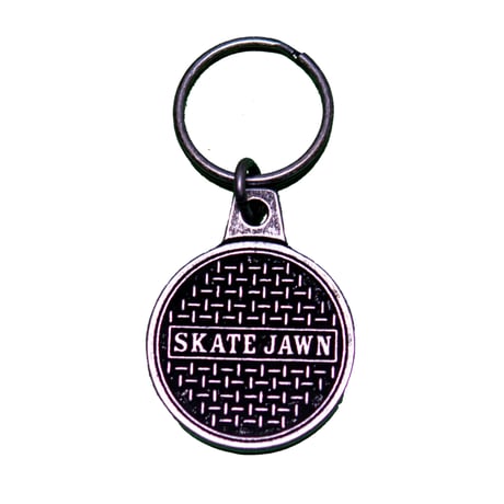 SKATE JAWN "Sewer Cap Metal Keychain"