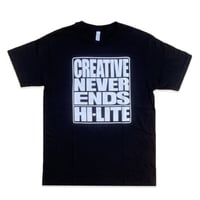 hi-lite "CREATIVE NEVER ENDS TEE" (Black) L