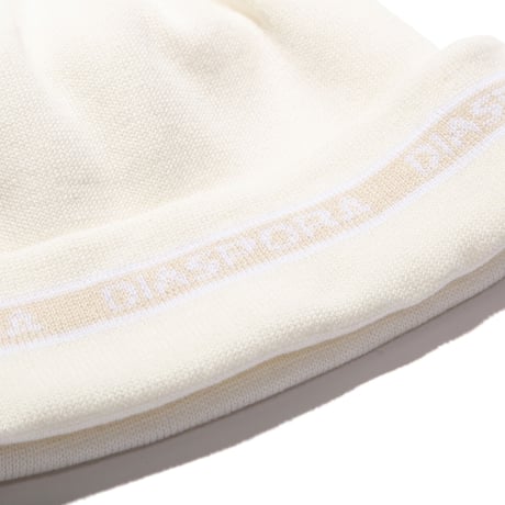DIASPORA"Lined Logo Beanie" (Off White)