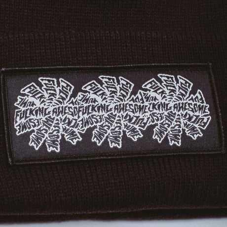 FUCKING AWESOME "THREE SPIRAL EDGE STITCH BEANIE" (Black)