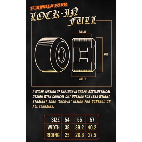 SPITFIRE "F4 LOCK-INS FULL 99 DURO" 54mm