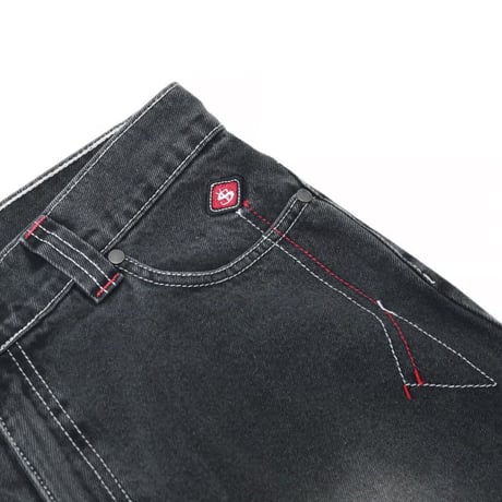 YARDSALE "CULTURE PHANTASY JEANS" (WASHED BLAC) M