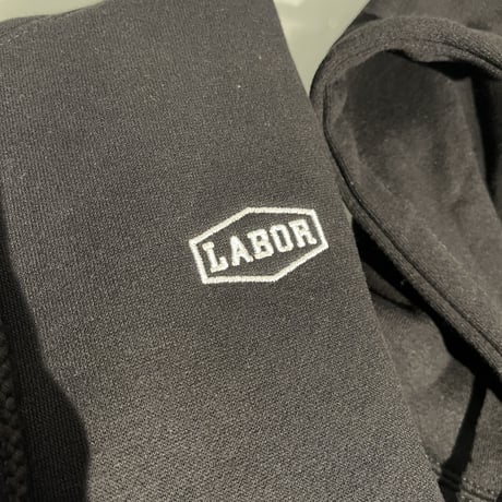 LABOR"CREST HOODIE"(black) XL