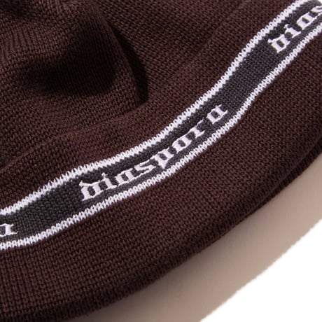 DIASPORA "Embroidered Lined Logo Beanie" (Brown)