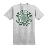 SPITFIRE "Classic 87 Swirl Flame Tee" (Ash/Dark Green) L