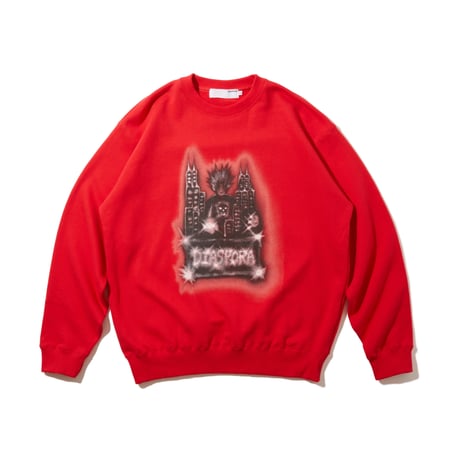 DIASPORA "Spiky Boy Crewneck Sweatshirt" (Red) XL