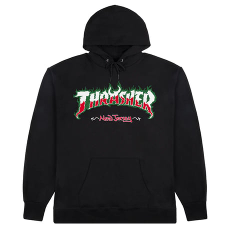 "NJ x THRASHER" HOODIE (Black) L