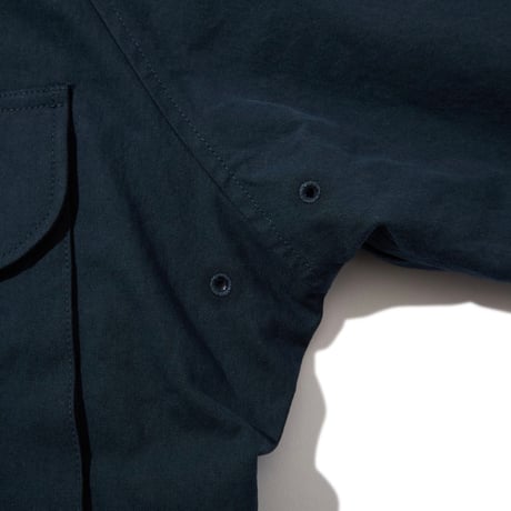 DIASPORA "Utility Harrington Jacket" (Navy & Gingham) L