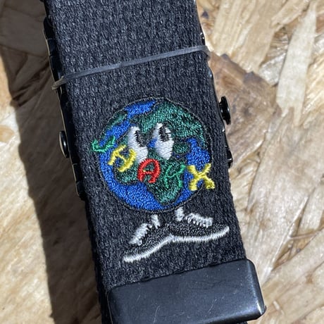 JHAKX belt "We live Here" BLACK