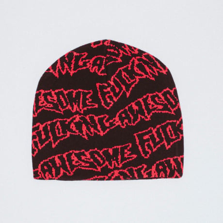 FUCKING AWESOME "STAMP REPEAT SKULLY BEANIE" (Black)