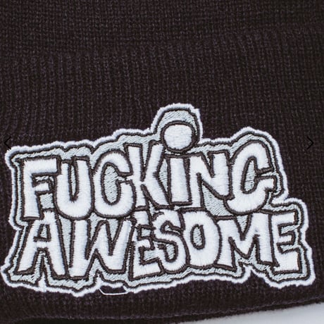 FUCKING AWESOME "PBS LOGO CUFF BEANIE" (Black)