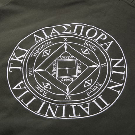 DIASPORA "Embroidered Magic Circle Hooded" (Grayish Khaki) L