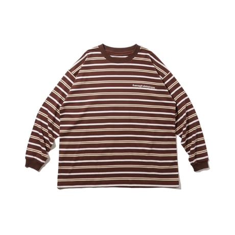 DIASPORA "Stripe L/S Top" (Brown) XL