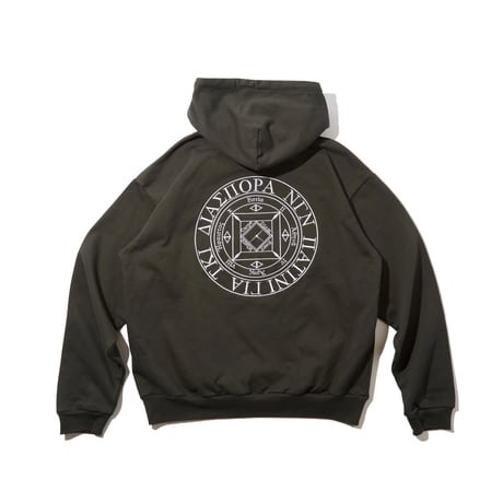 DIASPORA "Embroidered Magic Circle Hooded" (Grayish Khaki) L